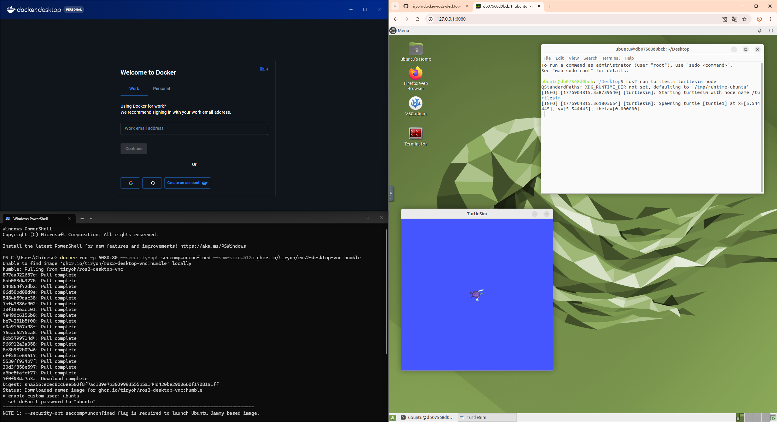 docker ros2